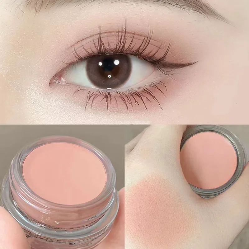 Sombra nude fosca, creme à prova d'água, sedoso, suave, primer, pigmento rosa, marrom, longa duração, monocromático, pêssego, maquiagem para os olhos