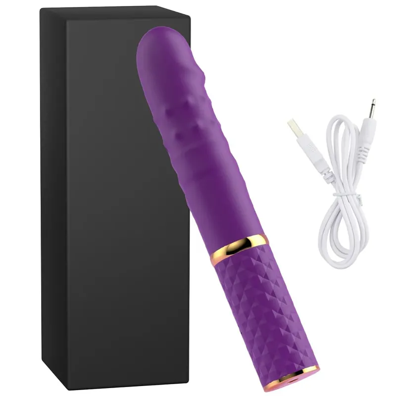 Automatic retractable dildo vibrator women's G-spot vaginal masturbation clitoral stimulation massage sex machine adult products