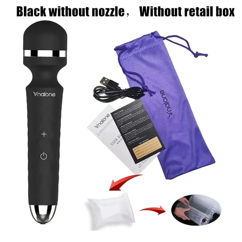 Nalone rock poderoso clitóris vibrador usb recarga varinha mágica av vibrador massageador produto sexual brinquedos sexuais eróticos para mulher