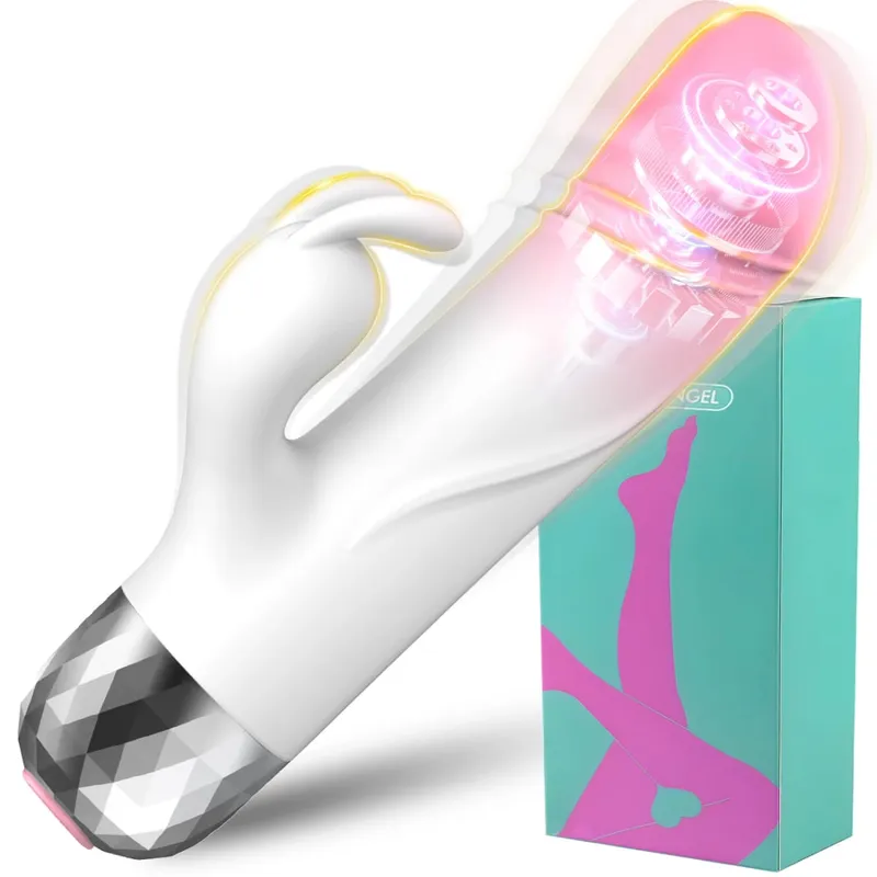 Vibrador coelho poderoso para mulheres, estimulador de clitóris, ponto g, vibrador, massageador vaginal, masturbação feminina, brinquedos sexuais para adultos