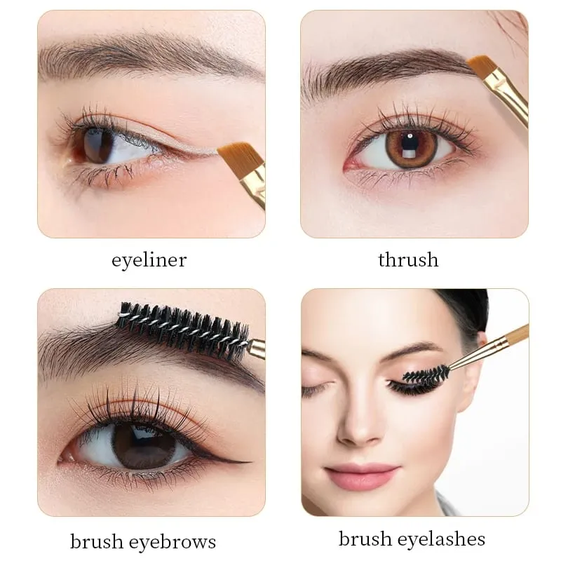 5 pçs pincéis de maquiagem sombra profissional dupla terminou sobrancelha escova pente para mulheres cosméticos beleza compõem ferramentas — image 3