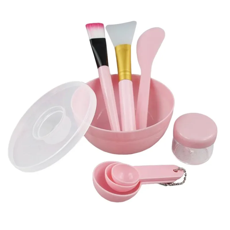 Máscara facial mistura tigela conjunto diy ferramenta de mistura máscara com máscara de silicone tigela pincéis de maquiagem espátula beleza cuidados com a pele beleza saúde
