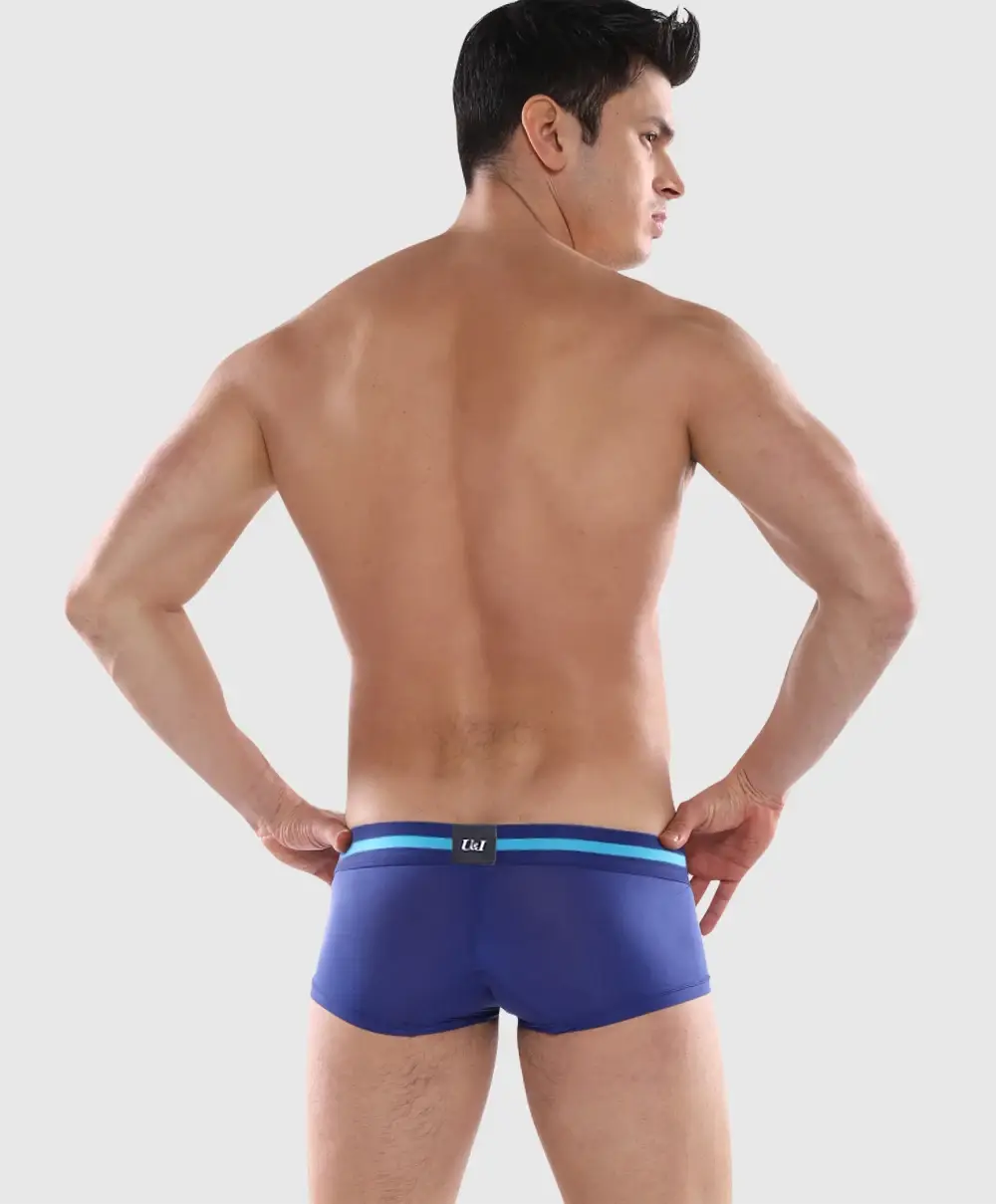 U&I men's underwear boxer low-waist nylon ultra-thin slightly transparent u convex design trendy personality summer boxer