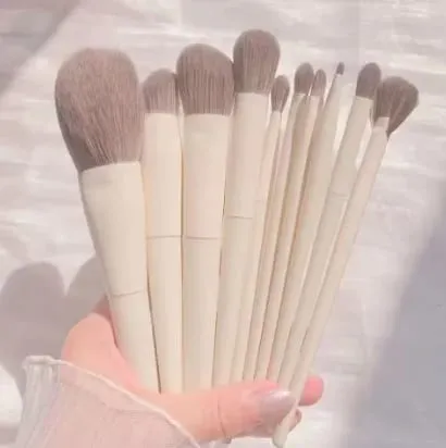 14 pçs pincéis de maquiagem conjunto macio macio pincéis cosméticos profissionais para fundação pó sombra mistura beleza completa