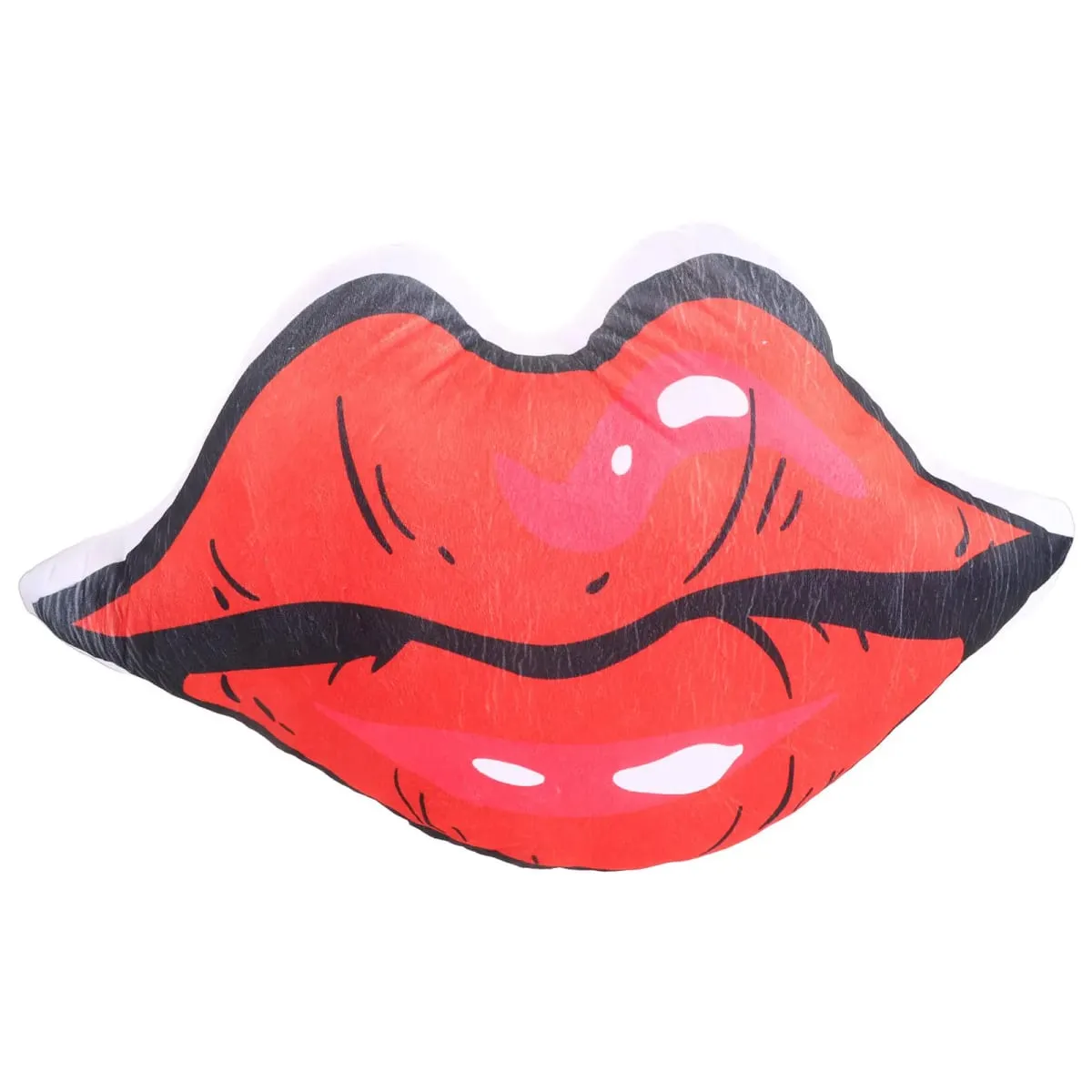 Travesseiro labial dupla face impressão digital lábios vermelhos design macio pp algodão confortável decorativo travesseiro decoração do dia dos namorados