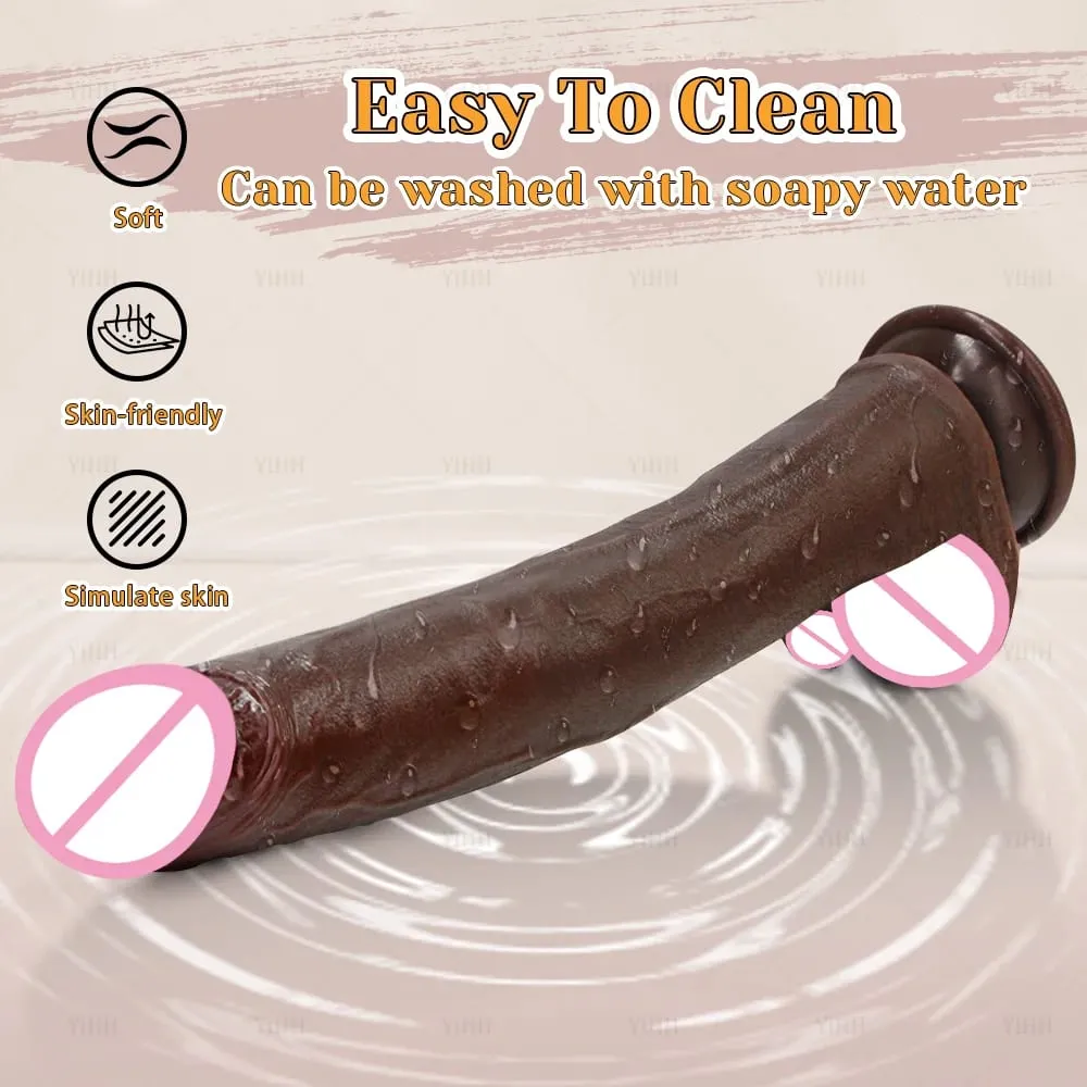 Pele realista/preto vibrador silicone pênis longo enorme vibradores com ventosa pau para mulheres masturbação brinquedos sexuais anal para adultos — image 5