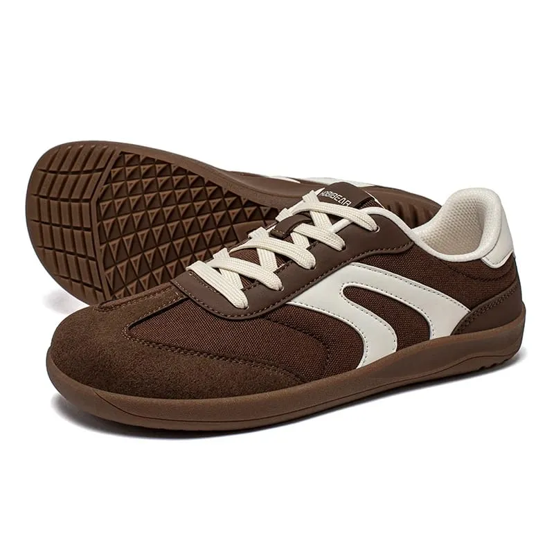 Tênis de dedo largo descalço unissex zero drop sapatos de lona minimalistas antiderrapantes com cadarço para caminhada