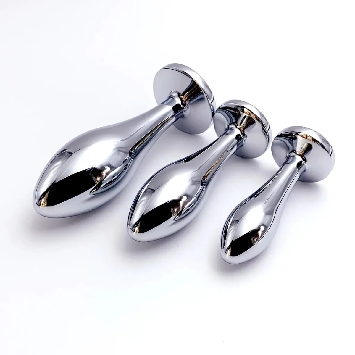 Plugue anal gota de metal com três tamanhos, base de joia, ponto g, massagem, prazer adulto, brinquedo sexual para bem-estar sexual, 1 peça — image 5