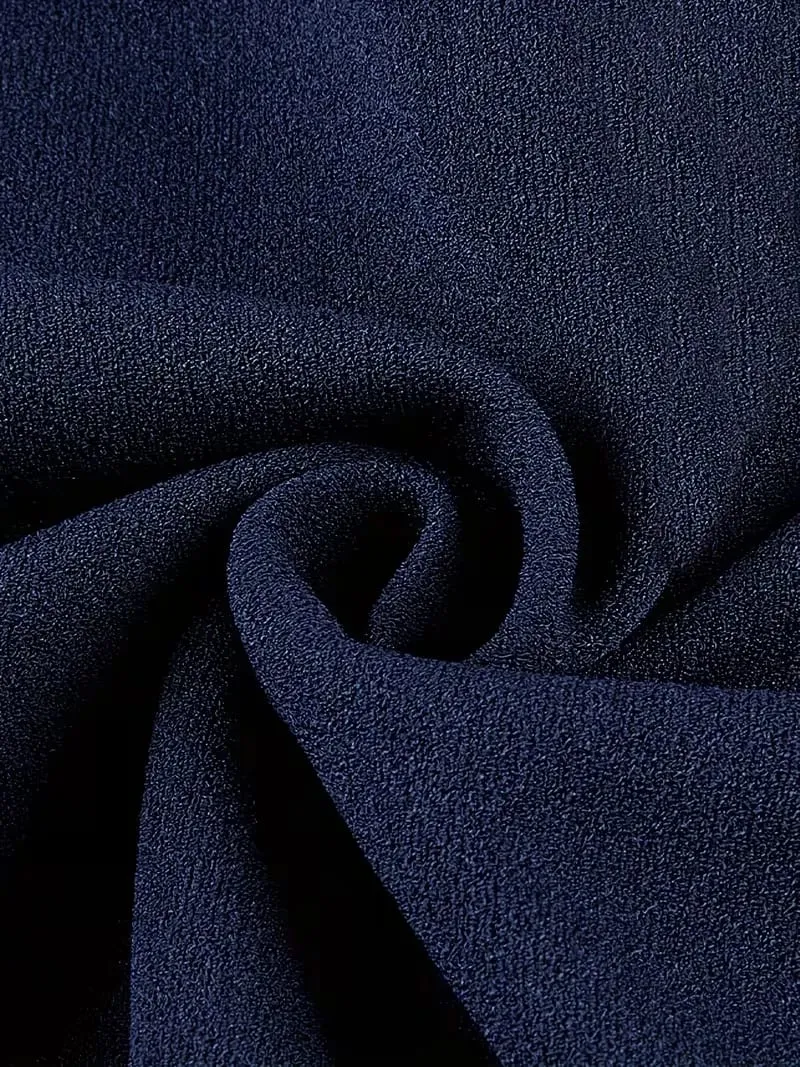 Feminino elegante em torno do pescoço meia manga cocktail túnica cor sólida solto skatista mini vestido — image 5