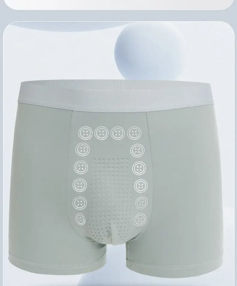 Calças de massagem boxer masculinas outono inverno confortáveis ​​respiráveis ​​energéticas com cintura média ângulo plano calças de quatro cantos