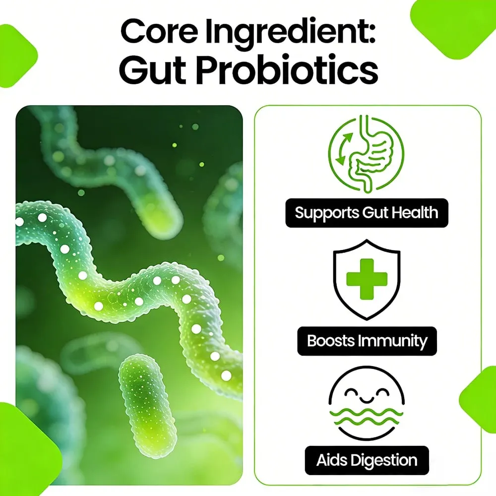 Cápsulas probióticas, prebióticos e enzimas digestivas, limpeza e desintoxicação do cólon, apoiam a saúde intestinal, digestão e equilíbrio de bactérias intestinais