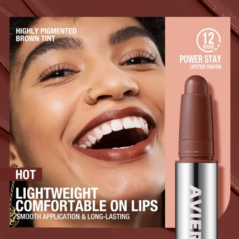 Smooth Matte Lipstick - Long-Lasting Moisturizing and Easy to Apply Lip Glaze with Rotating Pen Design - Waterproof Lip Makeup