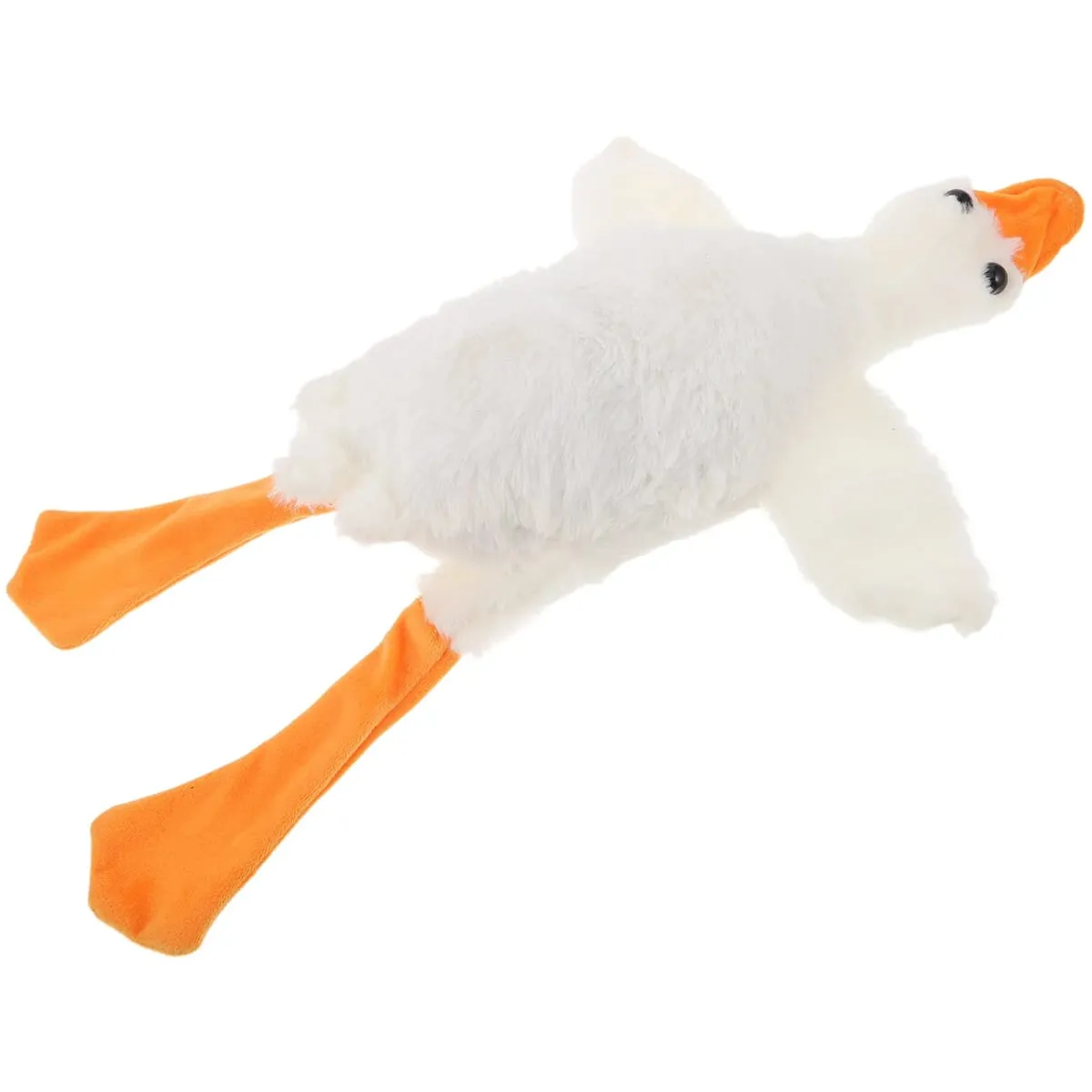 Fronha de travesseiro de pelúcia de ganso branco macio decorativo capa de almofada 50cm kawaii desenho animado ganso para sofá cama festa