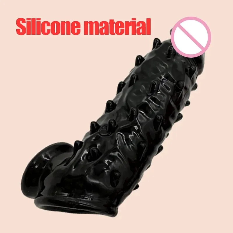 Male Silicone Penis Ring Reusable Cock Ring Lock Delay Ejaculation anillo hombre Penis Sleeve Chastity Erotic Sex Toys For Men