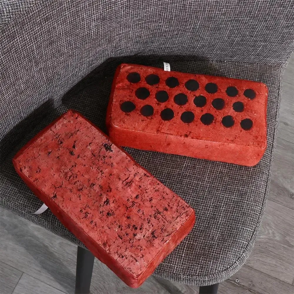 Simulação de tijolo esponja de pelúcia brinquedo almofada engraçado esponja simulação tijolo bonito simulação criativa tijolo falso almofada de pelúcia