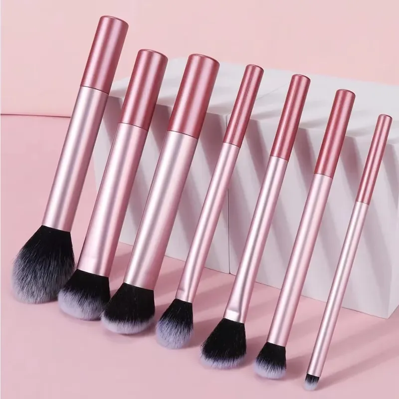 10 pçs mini conjunto de escova de maquiagem em pó sombra fundação blush liquidificador corretivo beleza ferramentas de maquiagem escova suprimentos profissionais