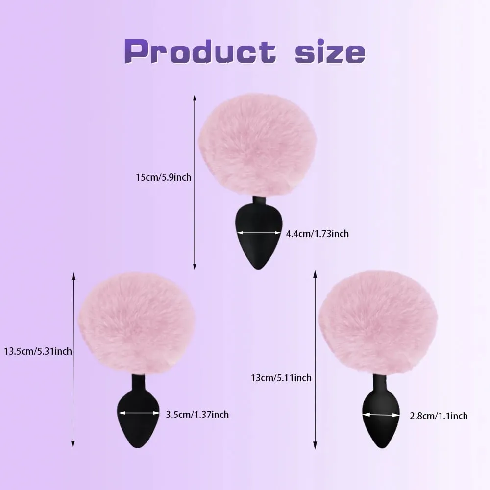 Anal plug coelho cauda bdsm role play silicone massageador de próstata butt plug silicone coelho cauda brinquedos sexuais para mulheres homens gay