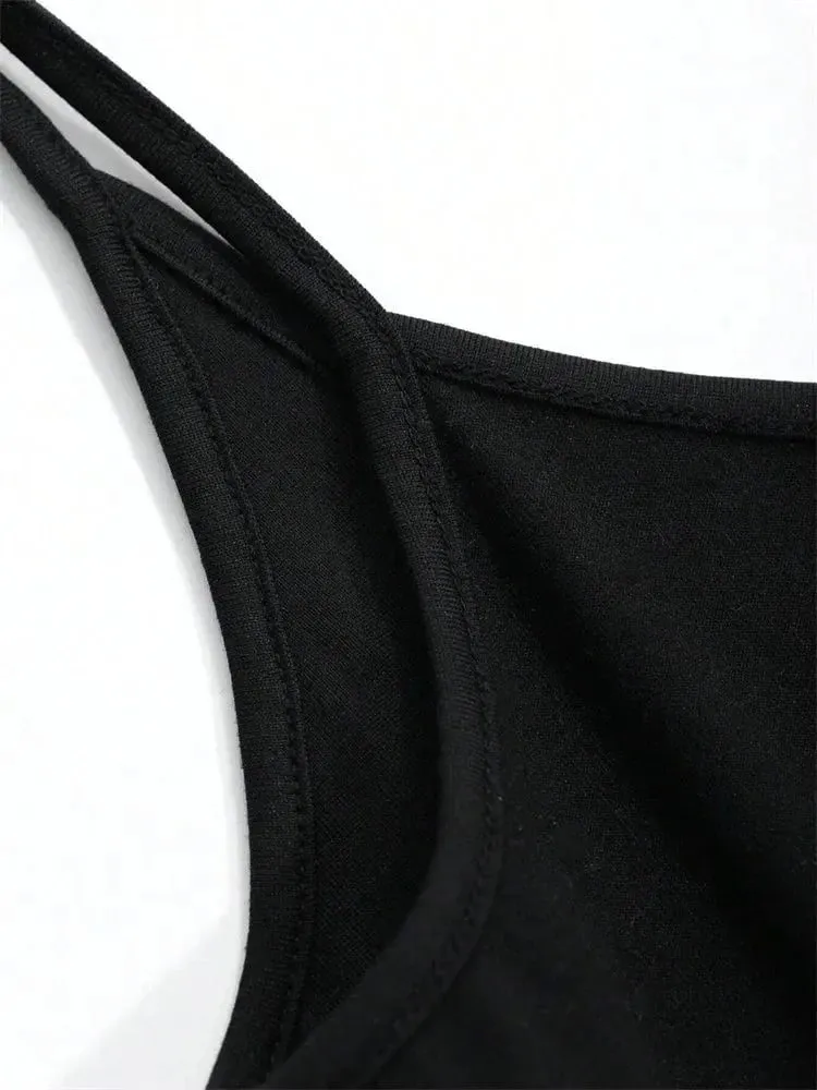 Mulheres sem costas cami colheita topo verão cor sólida casual sem mangas topo streetwear y2k roupas — image 6