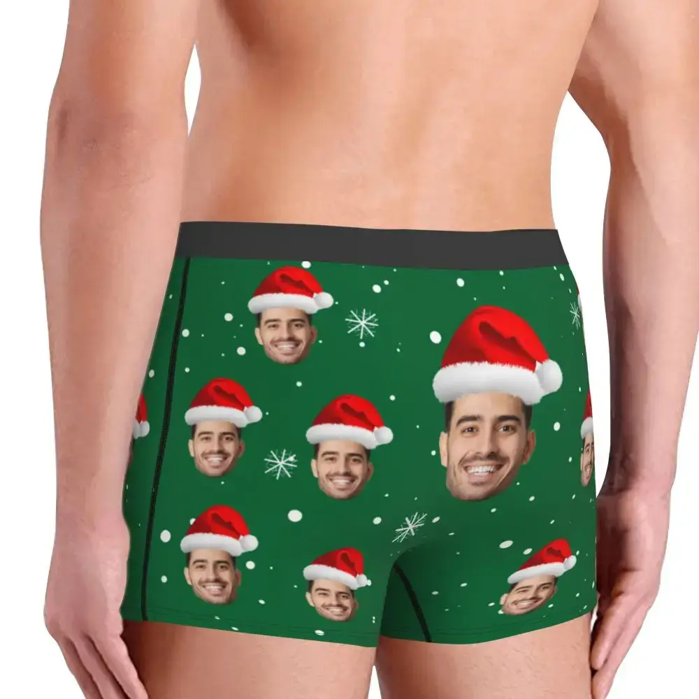 Christmas Gift Custom Face Boxers Men Gift Personalized Photo Underwear Design Birthday Boxer Briefs for Boyfriend Husband