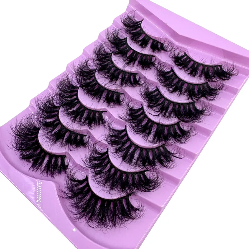7 pares cílios macios 10-25mm 3d vison cílios longos e grossos cílios postiços naturais atacado cílios fornecedores maquiagem vison cílios