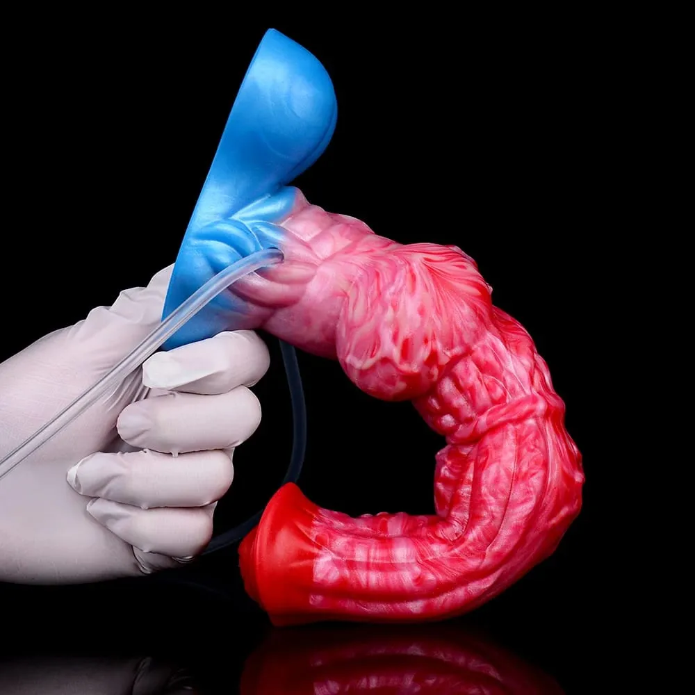 Plugue anal inflável para cavalo, plugue anal de silicone para ejaculação, pênis com nó, ponto g, treinador anal, brinquedo sexual gay, homens e mulheres