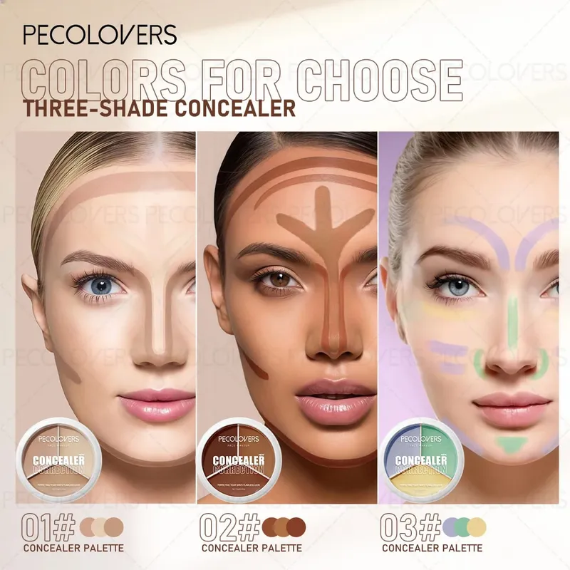 Conjunto de base líquida para rosto, 6 peças, corretivo, primer pré-maquiagem, ferramentas de maquiagem, base perfeita, conjunto completo de cosméticos faciais
