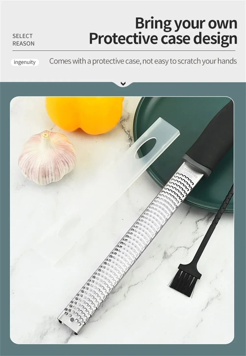 Multifuncional retangular de aço inoxidável ferramenta ralador queijo chocolate limão ralador queijo slicer descascador frutas cozinha gadget