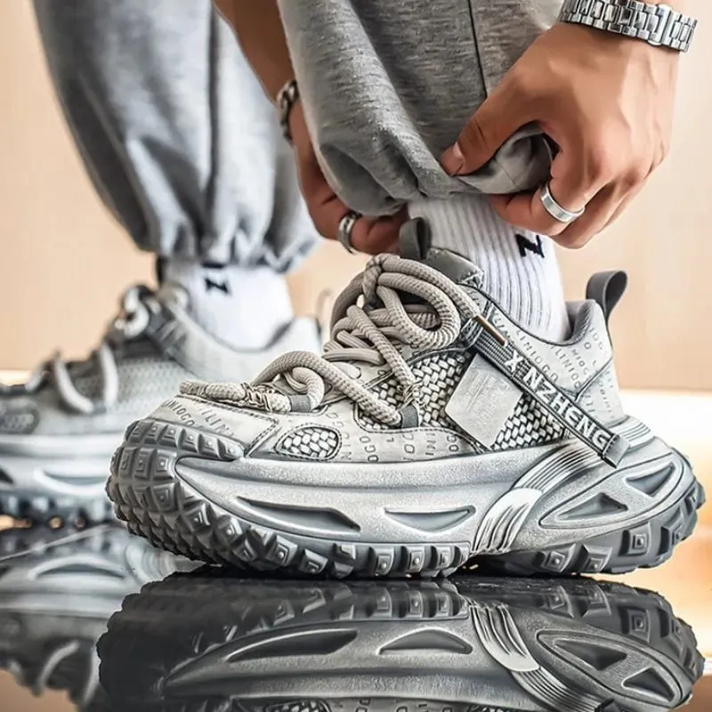 Shoes for Men Mesh Breathable Platform Sneakers Light Luxury High-end Casual Men Shoes Trend Comfort Men Shoes Кроссовки Мужские