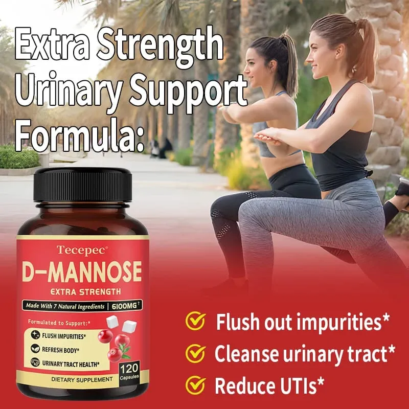 D-Mannose - Suplemento Orgânico de Cranberry para Apoiar a Saúde do Trato Urinário e da Bexiga e Reduzir Infecções do Trato Urinário