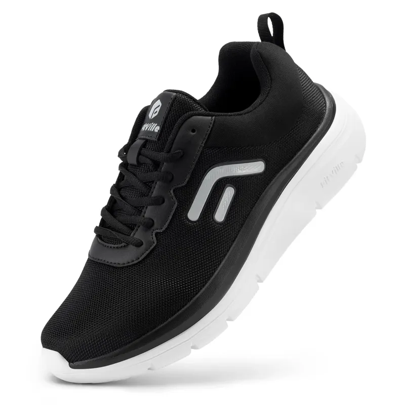 FitVille Sapatos de caminhada para homens de largura ampla sola grossa tênis leves e respiráveis ​​para fasceíte plantar alívio da dor