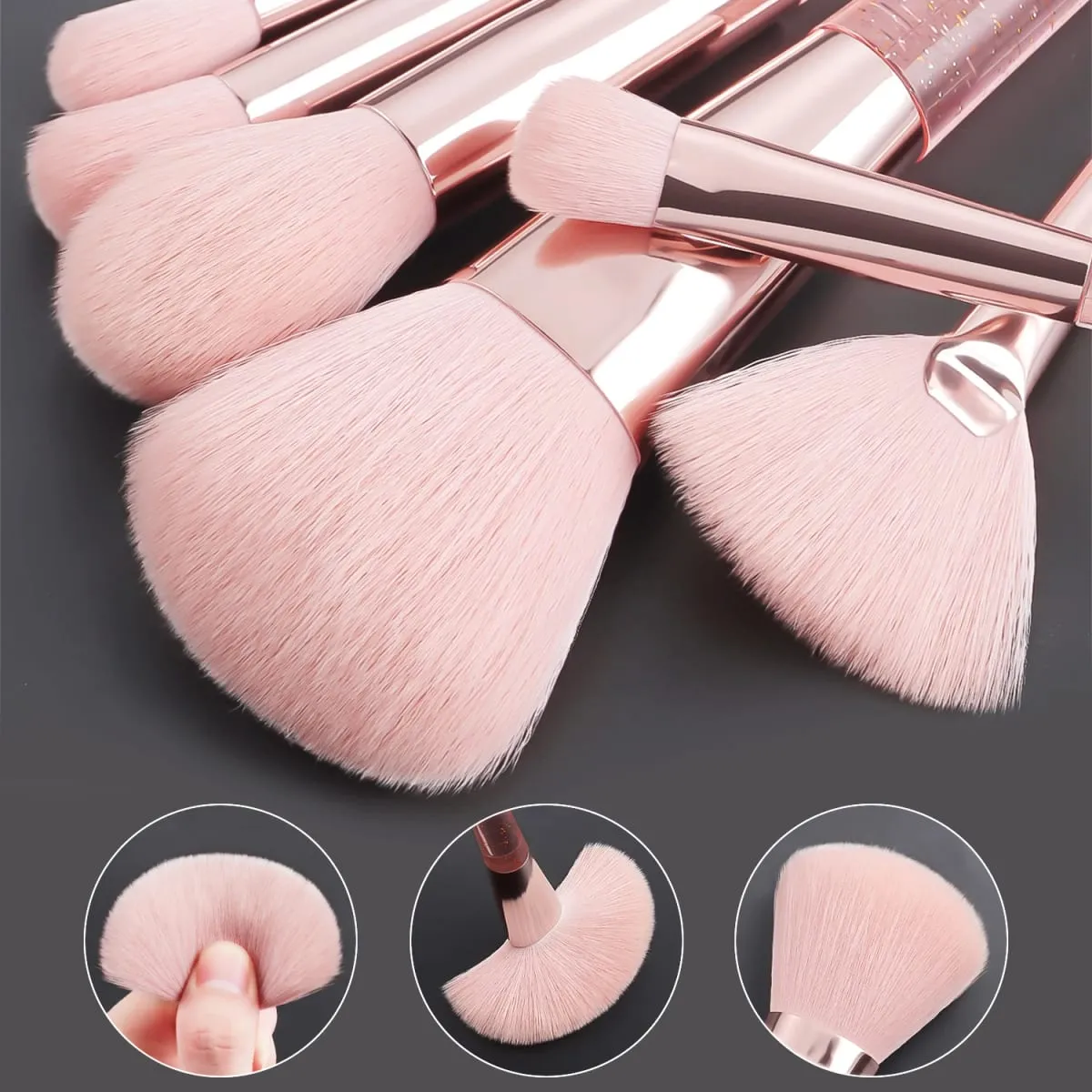 37PCS Conjunto de ferramentas de maquiagem 20 pincéis + esponjas Puffs Ferramenta de limpeza modelador de cílios para rosto inteiro