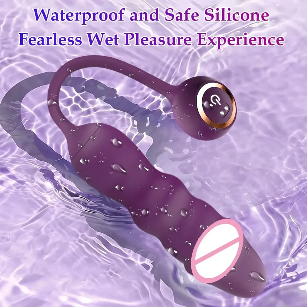 2 em 1 empurrando vibrador vibrador anal vaginal clitóris g-ponto estimulador controle remoto rápido orgam masturbador brinquedos sexuais para mulher