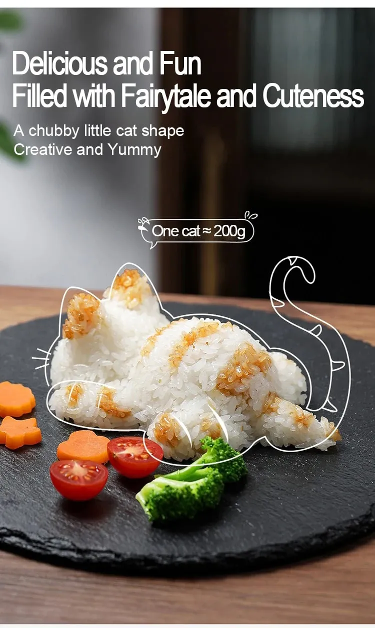 Gato onigiri moldes forma de gato sushi fazendo ferramentas arroz molde shaper deco acessórios para sushi arroz bolas niguri molde