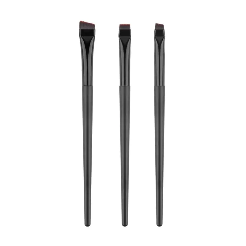 1/3 pçs lâmina delineador conjunto de pincéis de maquiagem ultra fino ângulo fino pincéis de sobrancelha plana sob os olhos colocar escova de detalhes precisos
