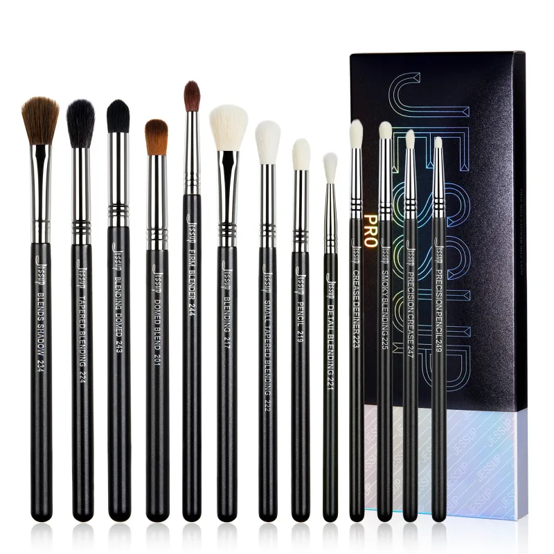 Bộ cọ chải lông mày Jessup 3 chiếc Pro Cọ chải lông mày tổng hợp điêu khắc lông mày/cọ chải lông mày có góc cạnh phẳng mỏng/thiết bị xác định độ chính xác T326