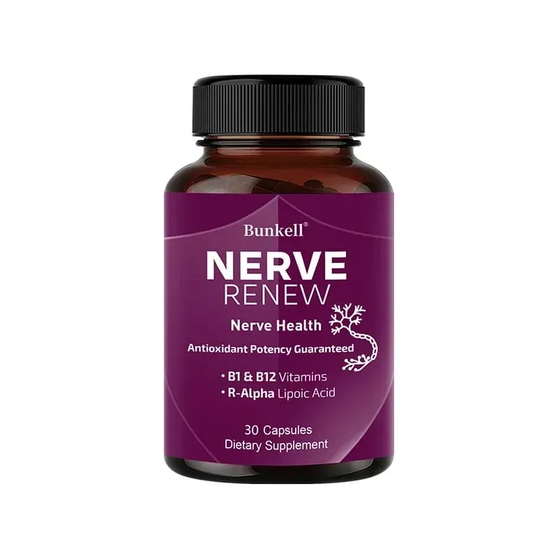 Suplementos de suporte nervoso - Suporta função nervosa saudável, circulação sanguínea, antioxidante 120 cápsulas