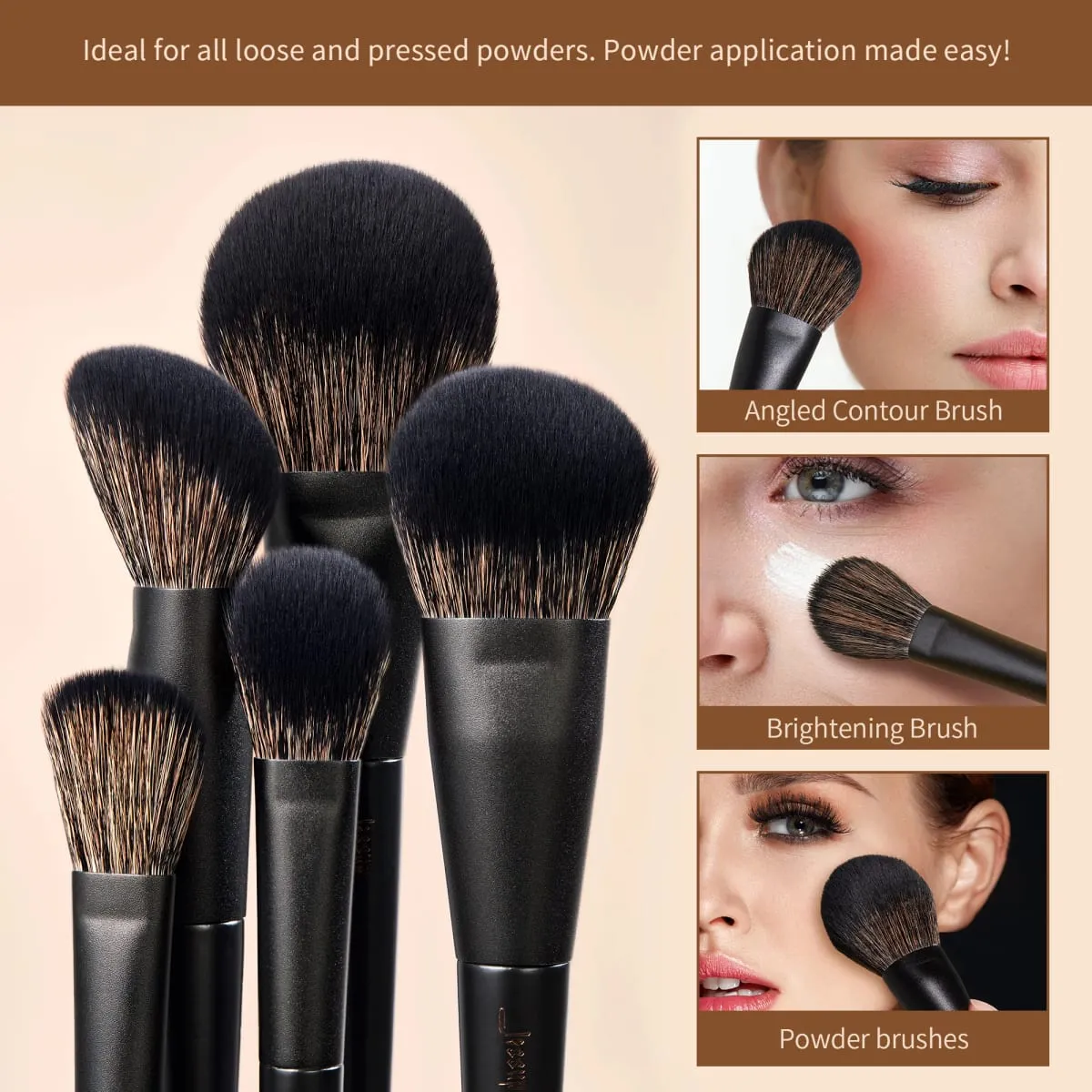 Jessup Makeup Brushes Set 10-14pcs Make Up Brush Contour Foundation Powder Eyeshadow Highlight Blending Concealer Liner T336