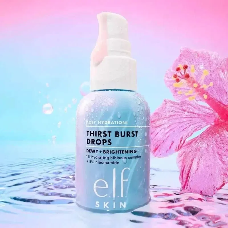 Elf Pra Solek Hijau dan Merah Jambu Warna Kulit Sekata Asas Pelembap dan Pengasingan Tahan Lama Semburan Kemasan Cecair Foundation Essence