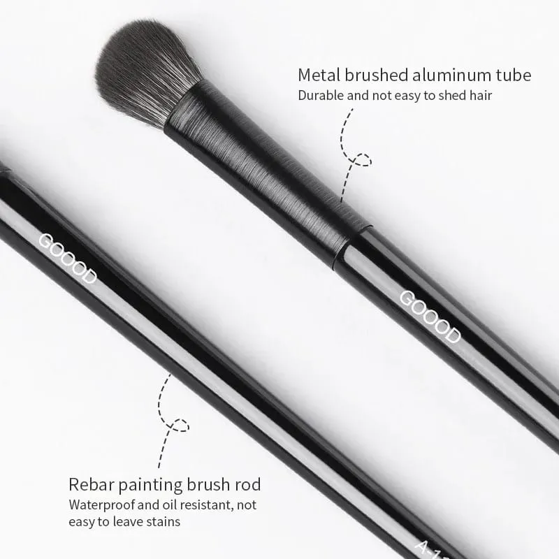 Conjunto de pincéis de maquiagem natural para os olhos, pincel para sombra, contorno de sobrancelha, delineador, olhos femininos, cosméticos, mistura de detalhes, ferramentas de maquiagem