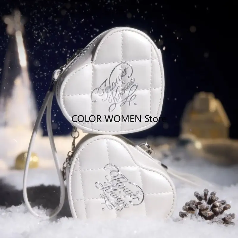 Flower Knows 2025 Christmas-themed handheld mirror heart-shaped bag charm and fragrance hand cream set