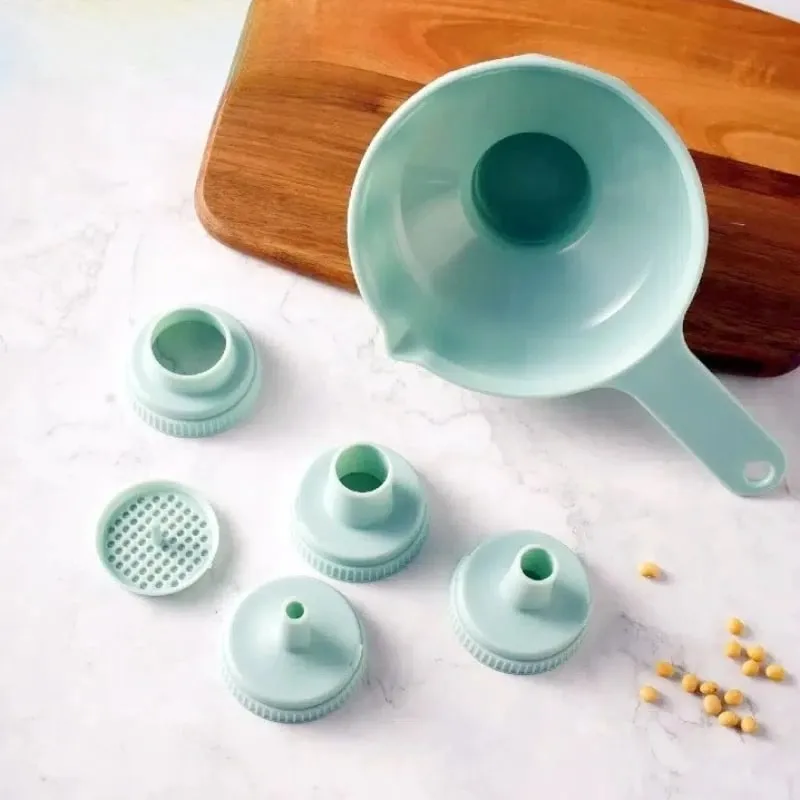 Funil prático de grande diâmetro, seis em um, funil de plástico multifuncional, funil para fazer compotas, suprimentos de cozinha e pequenas ferramentas — image 2