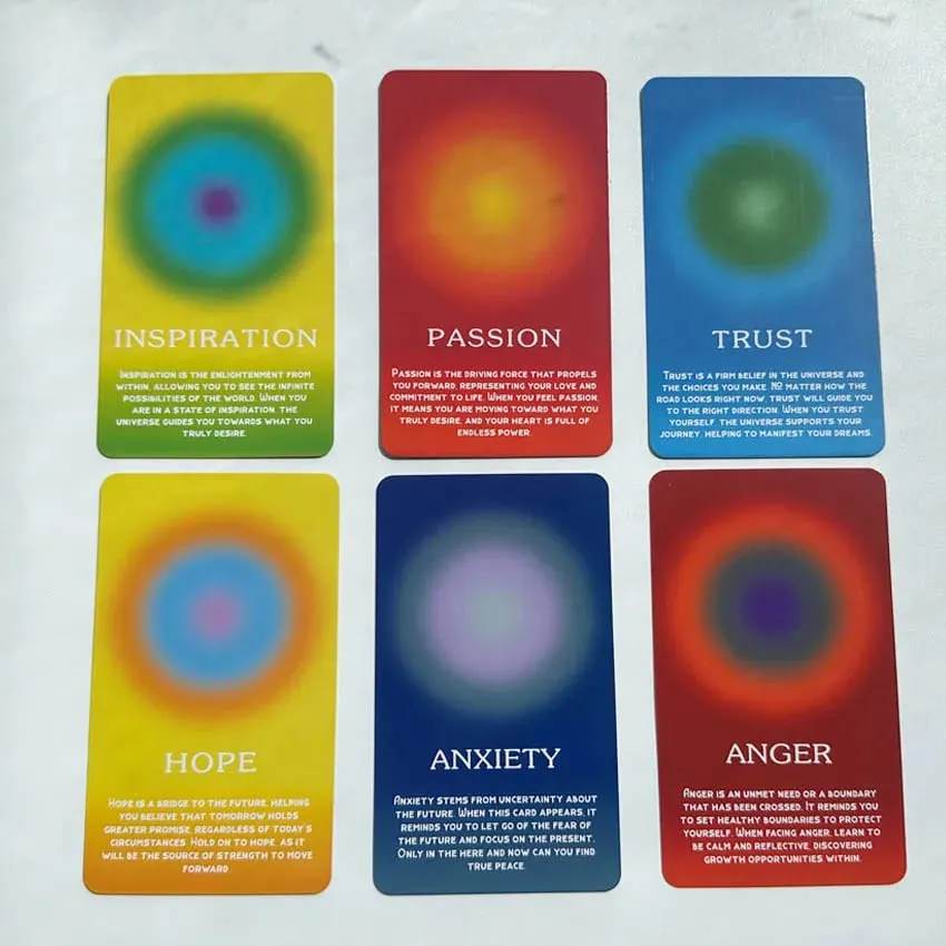 Baralho de cartas emocional apoia o crescimento pessoal e a paz interior Oracle Card Games 12x7cm 56 cartas