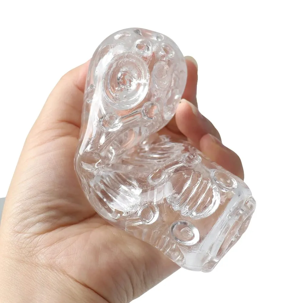 Masturbação para homens pênis agradável dispositivo de copo de aeronave macio transparente bolso manga vaginal treinamento 18 brinquedos sexuais eróticos adultos — image 5