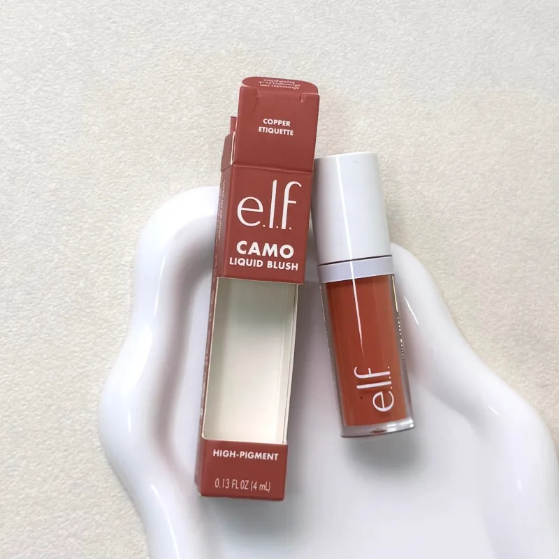 Preço Especial Elf blush líquido de dupla utilização, brilho labial, hidratação persistente, criar pó iluminador natural, blush líquido, cosméticos