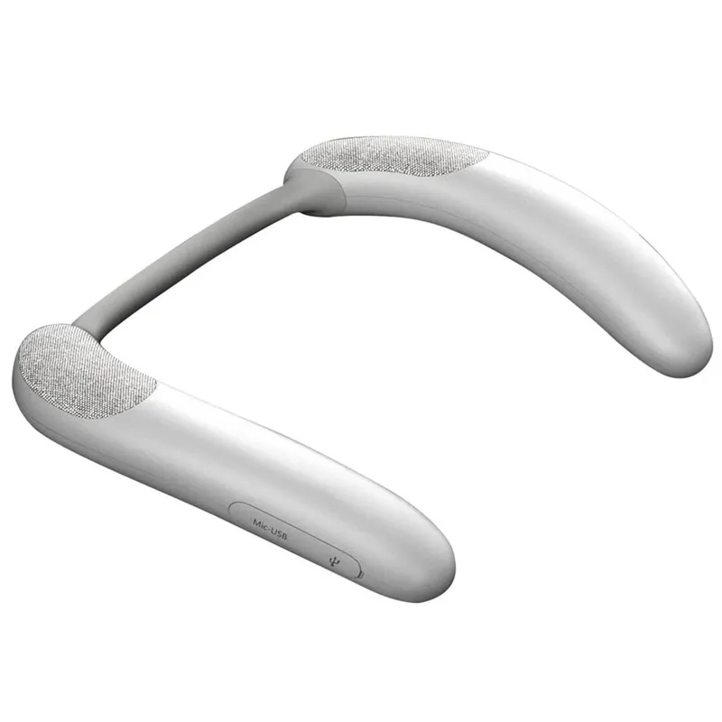 Rockmia EBS-910 novo alto-falante sem fio wearable neckband bluetooth 5.3 código aac verdadeira caixa de música estéreo sem fio slot para cartão tf tipo c