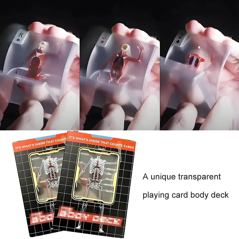 Baralho corporal, 52 folhas, cartas de jogo interessantes, anatomia humana, exame físico, cartão médico, professor, estudantes — image 4