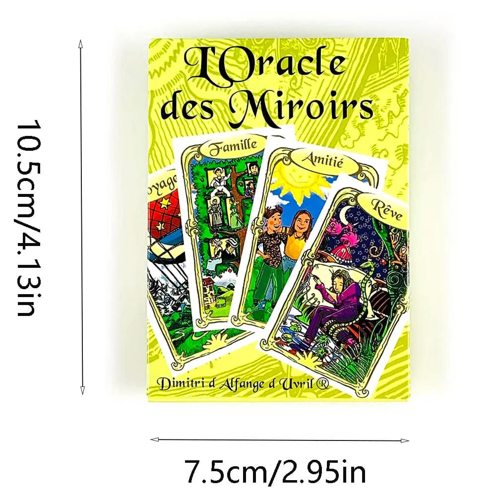 L'Oracle Des Miroirs Oracle Cards French Version Mystical Divination Card Game With Guidebook For Collectors & Beginners