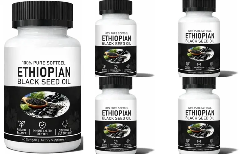 衣索比亞黑籽油有機冷壓免疫支持補充劑 60 粒軟膠囊，用於關節健康和抗氧化保護
