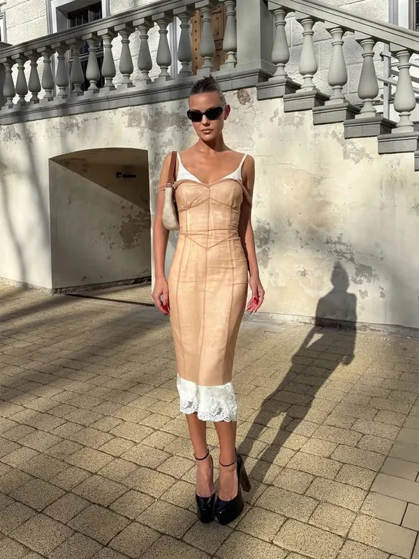 Sexy sólido fishbone com decote em v vestido feminino elegante sólido sem mangas plissado cintura fina-cinching mini vestidos de festa de verão 2026