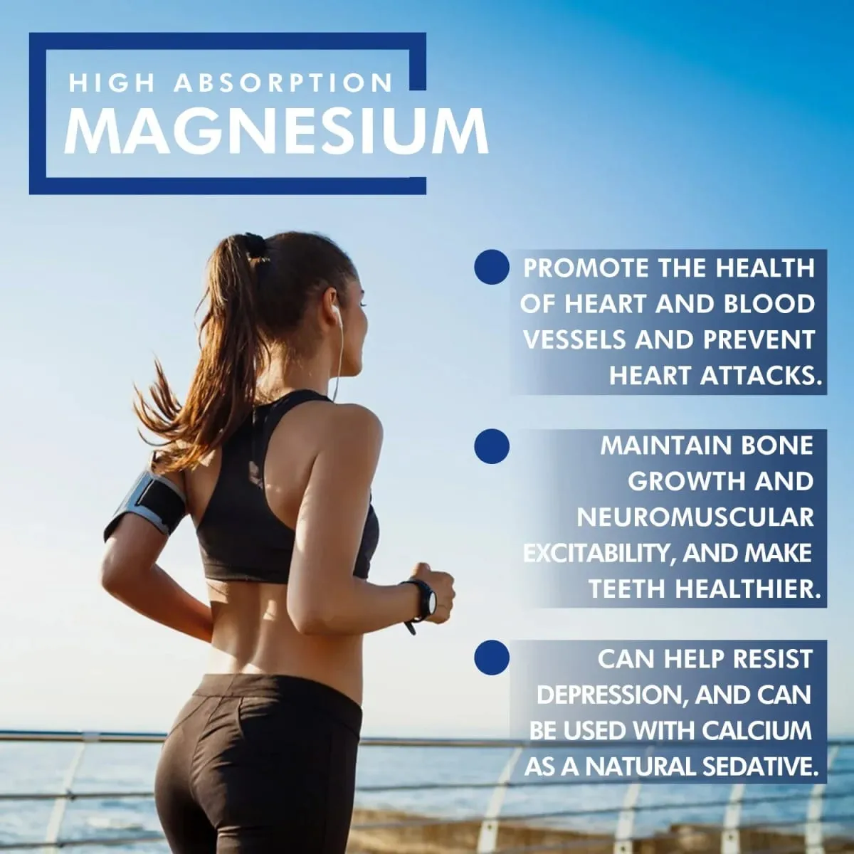 Magnésio altamente absorvível - apoia a densidade óssea e o relaxamento muscular promove suplementos de sono saudáveis